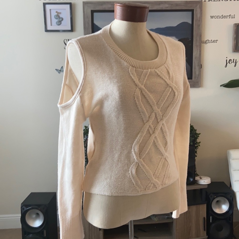 Copper Key Sweater Cold Shoulder SZ Small
